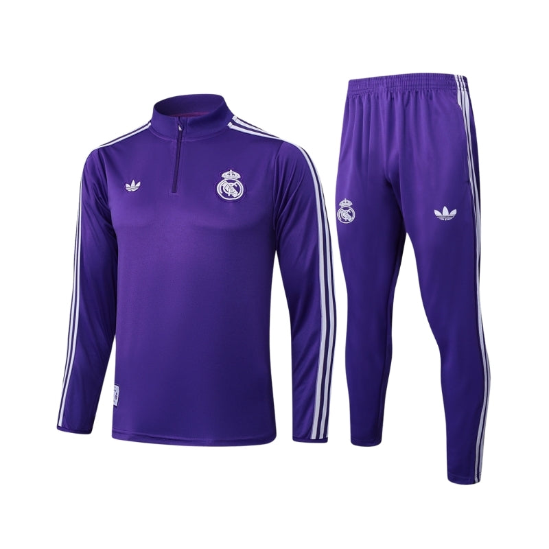 Real Madrid 25/26 Kids Tracksuit - Quarter Zip