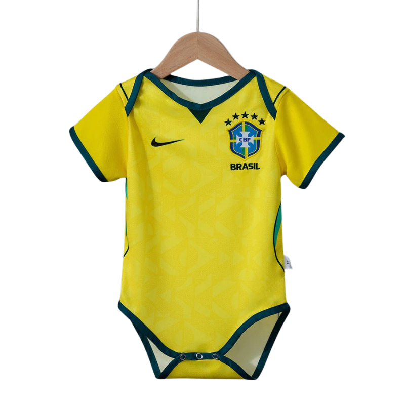 Brazil 25/26 Home Baby Bodysuit
